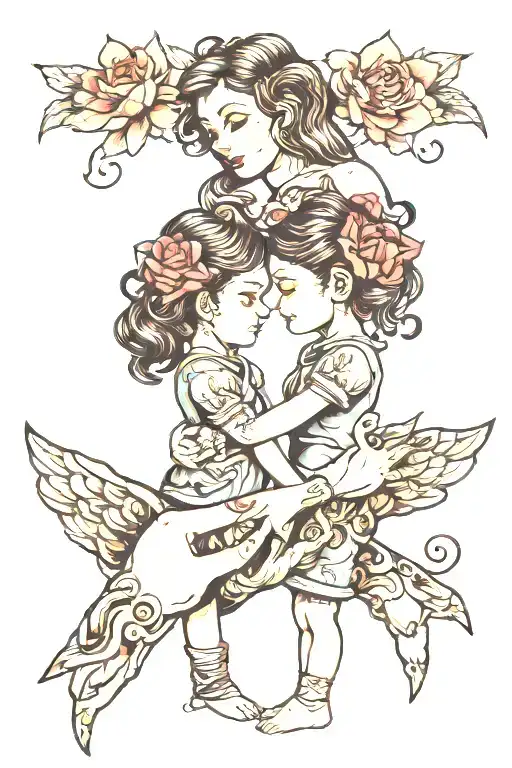 Daughter Holding Hands