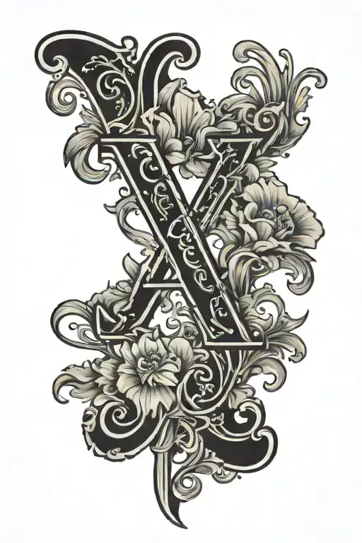 Black Letters K G Monogram Style