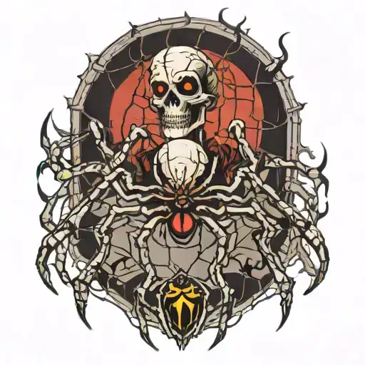 Haunted Foresf With Spiders Gothic