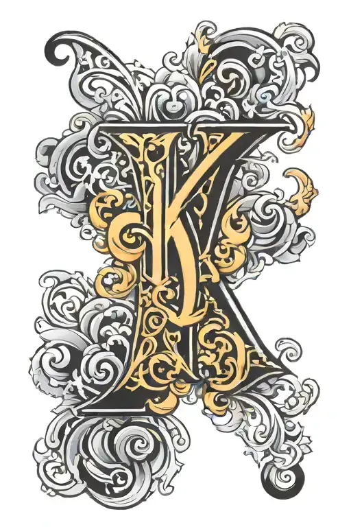 Black Letters K