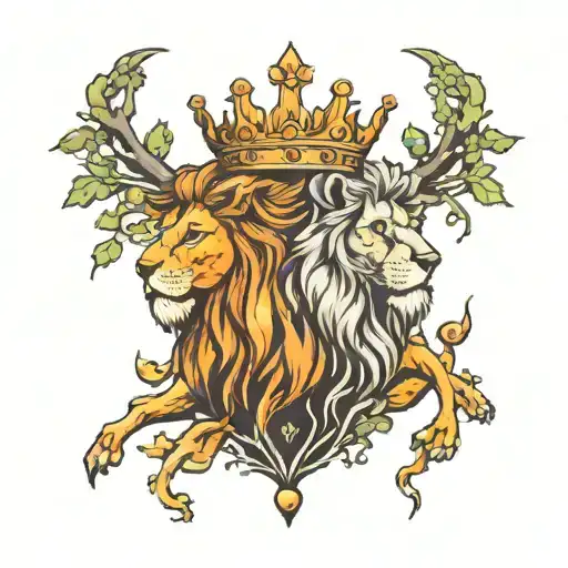 Crown And Lion Of The Forest