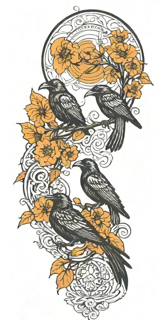 Ravens Huginn And Muninn