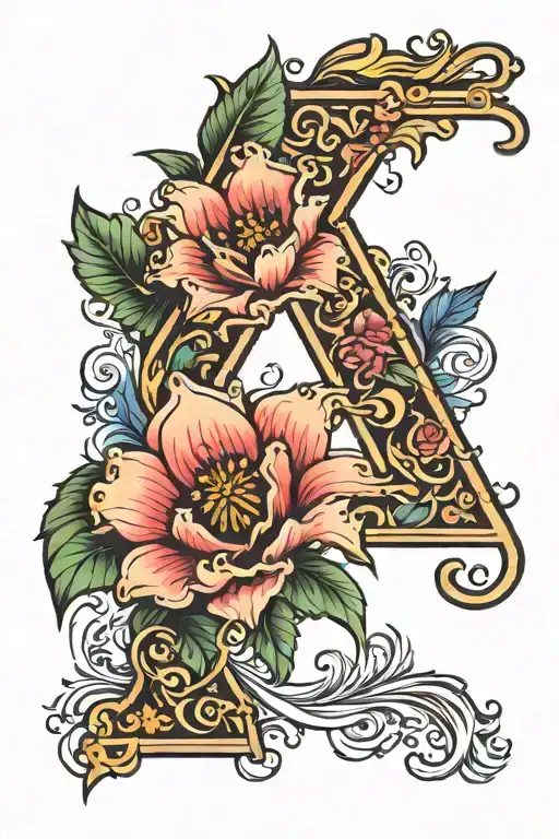 Floral Letter K G