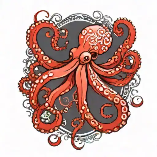 Red Octopus Wrapped