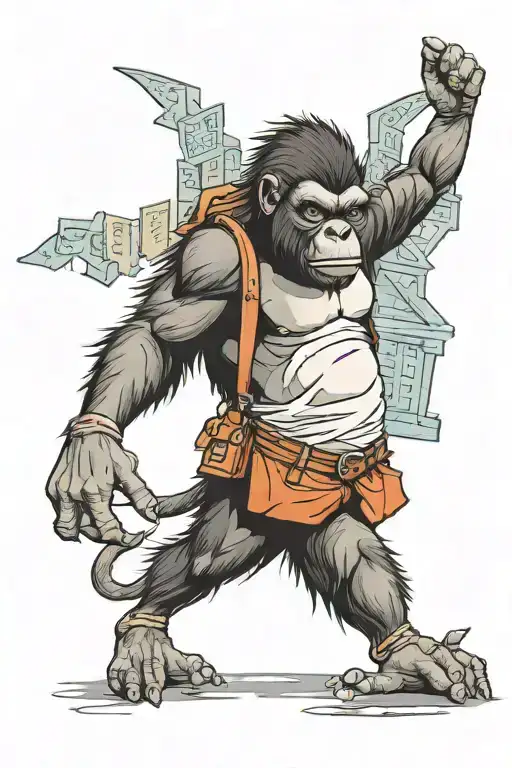 Gorilla Angry Kid Leaving City No See No Speak No Hear