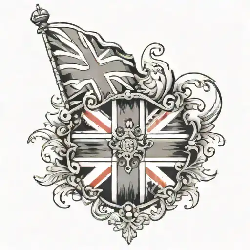 British Flag Black Grey
