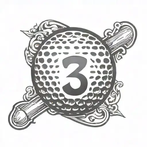 Golf Ball With Number 125 On It