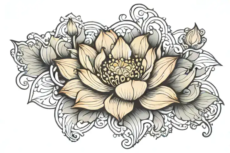 Art Nouveau Lotus