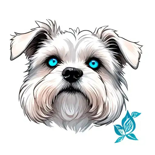 White Dog With One Blue Eye