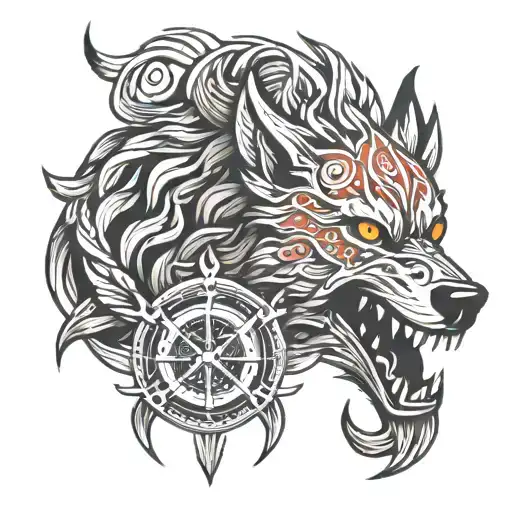 Fenrir Fire Vegvisir
