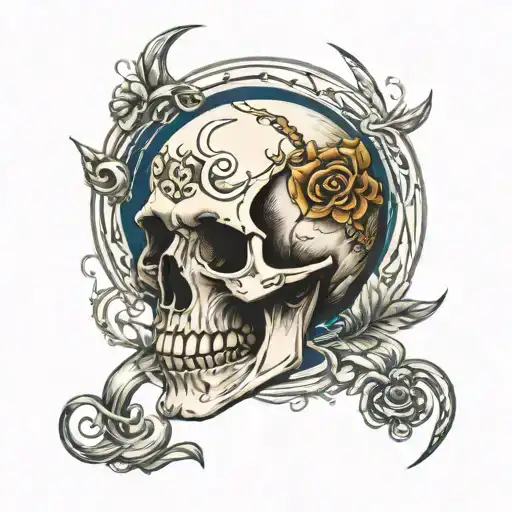 Crescent Moon Skull