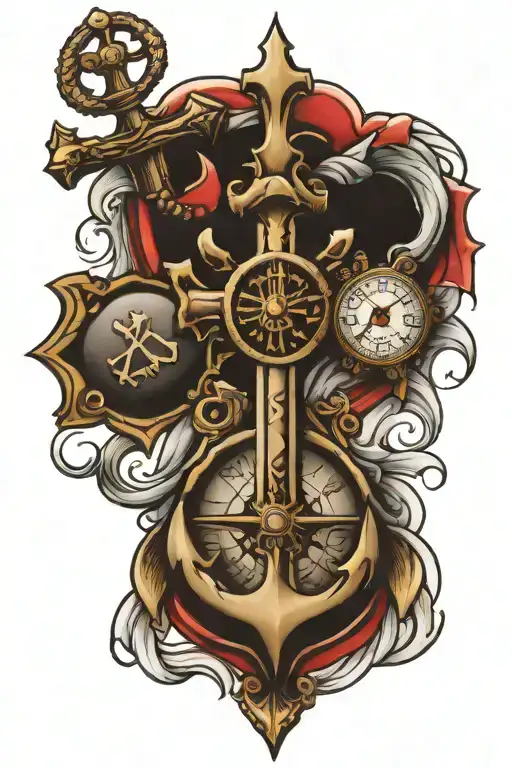 Clock Anchor Cross Heart Ocean Family