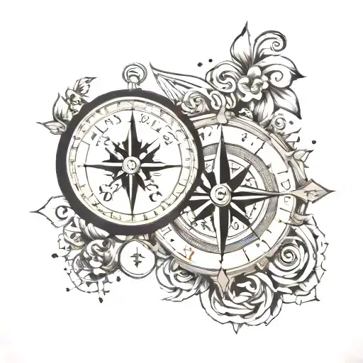 Modern Compass With Centered Word Faith And Timeline Starting In The Year 1990