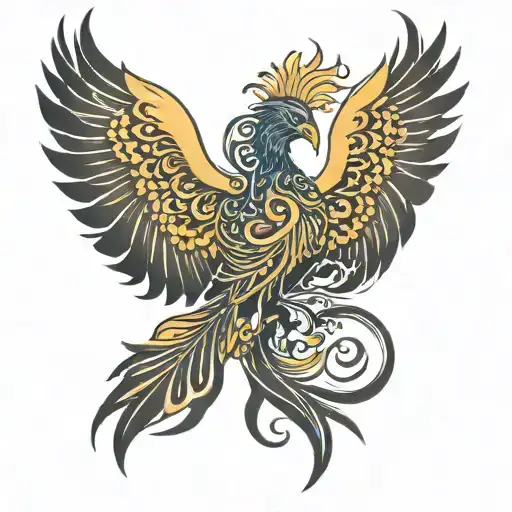 A Phoenix That Guards A Person With A Great Desire For A Happy Life