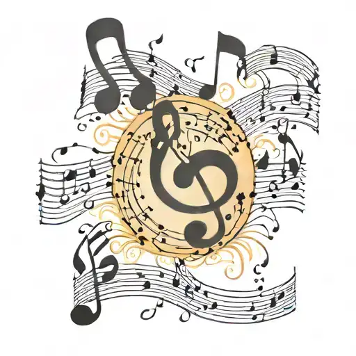 Music Notes And Mathematical Equation