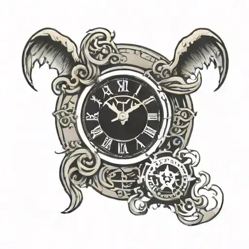 Supernatural Logo With Clock