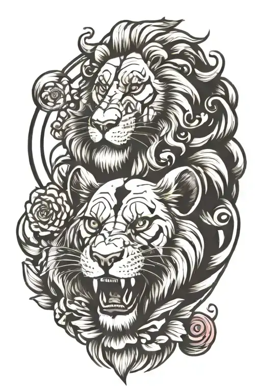 Lion And Clown