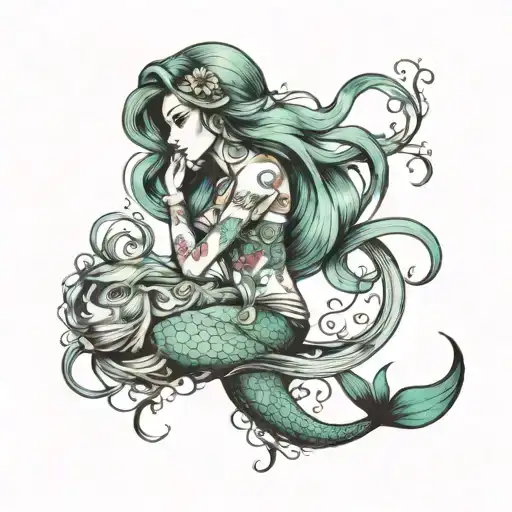 Mermaid With Hair