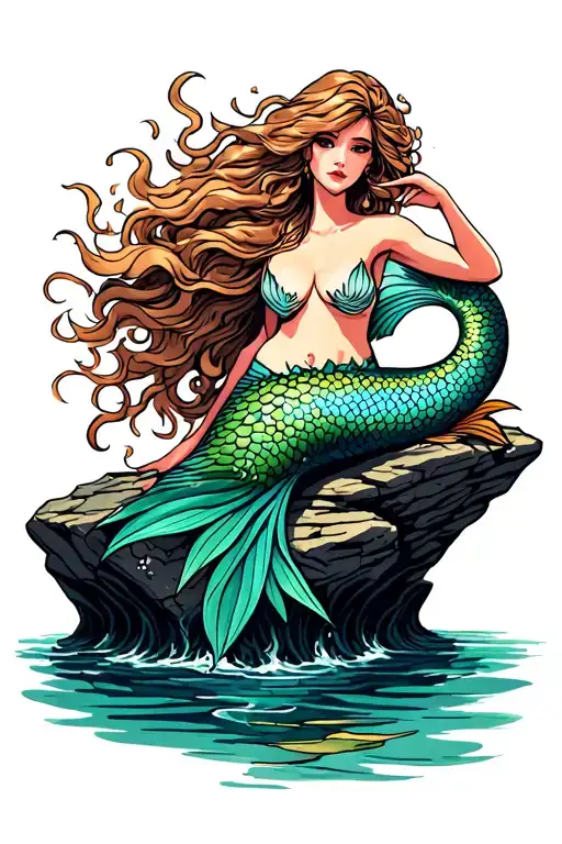 Mermaid On Rock