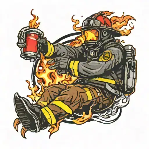 Fireman On Fire