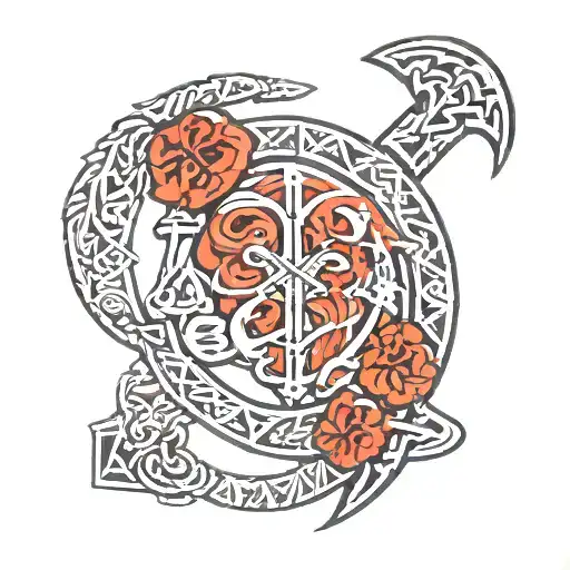 Nordic Mythology Runes For Arm