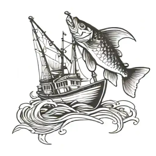 Fish And Boat Fishing