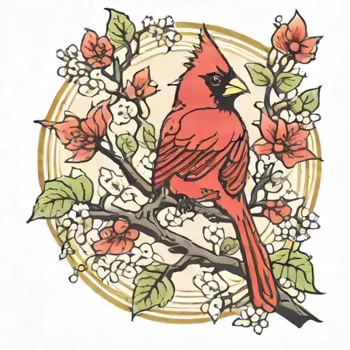 Cardinal In Pin Tree