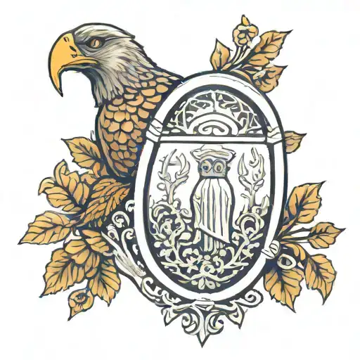 Norwegian-style Tattoo With Odin Behind A Headstone At Arlington National Cemetery