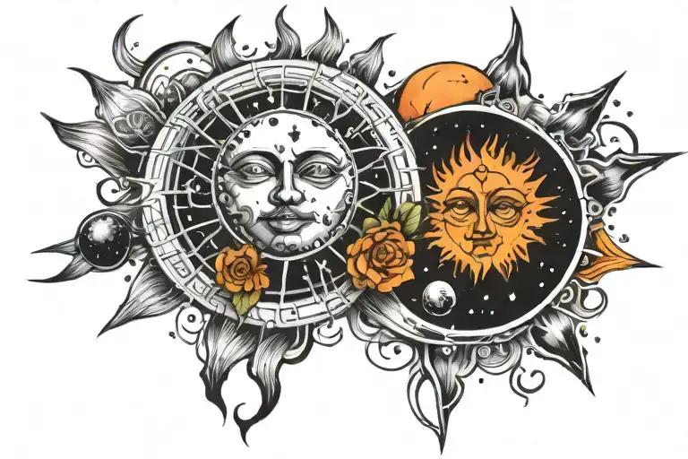 Space Sun Moon