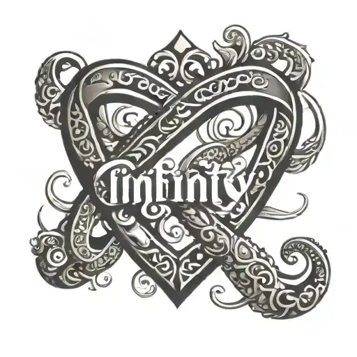 Infinity Symbol With Name Written Aditi And Durvi
