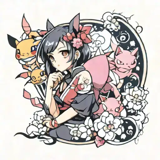 Sakura With Pokemon
