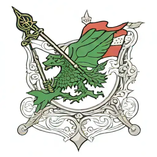 Lebanese Flag Islamic Symbol