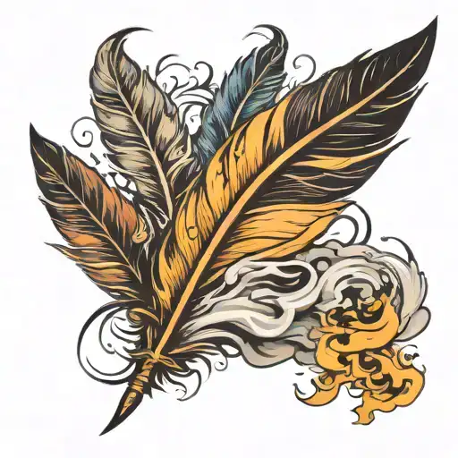 Feather Transform Into Smoke