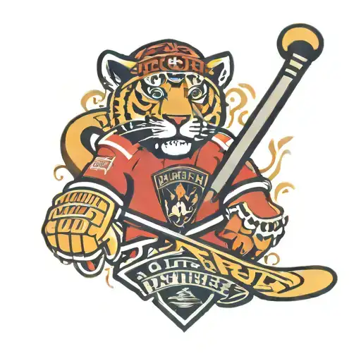 Nhl Florida Panthers Logo With Stanley Cup