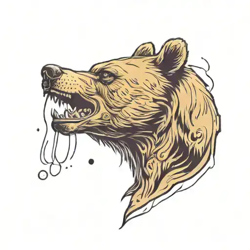 A Bear With An Open Mouth Similar To A Person Mikhail Gorshenev