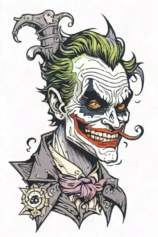 Black Joker Inside Gotham City Night