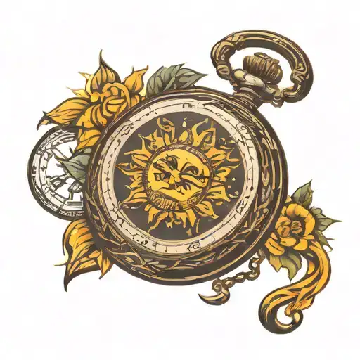 Sun Pocket Watch