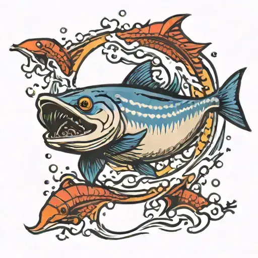 Wahoo Jumping Out Of The Water