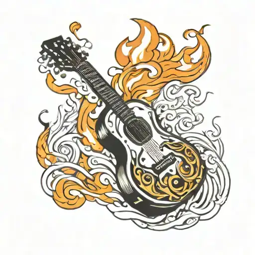Guitar Fire Inside