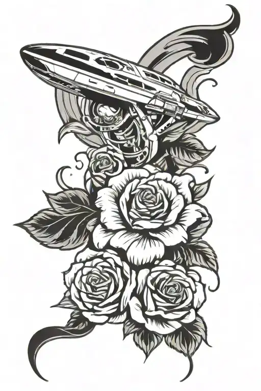 Star Trek And Roses Forearm