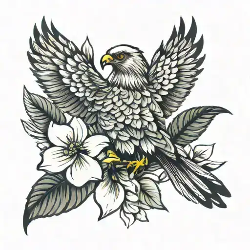 Hawk And Gardenias