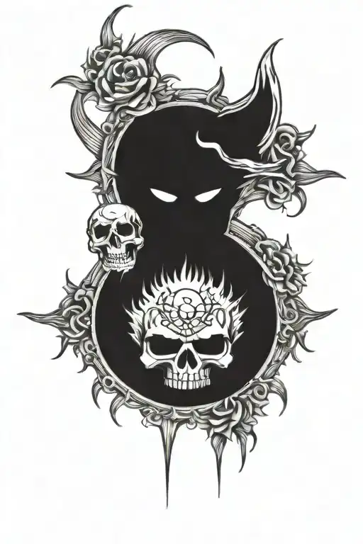 Sun With Skull