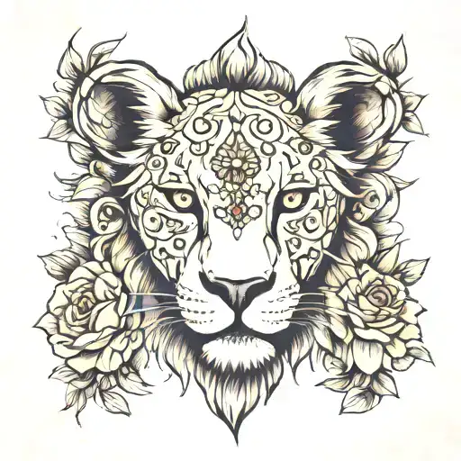 Floral Lioness