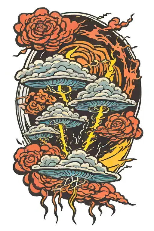 Storm Cloud Lightning And Tornadoes