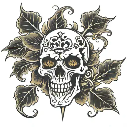 Skull Biting Black Clover