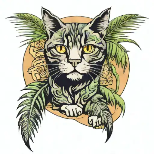 Palm Tree Cat