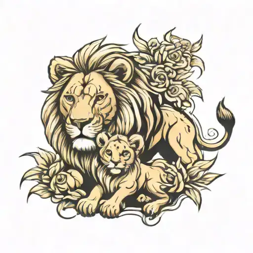 Lion And Cub