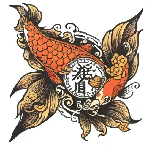 Feng Shui Pixui With 12 Zodiac Sign With Koi Fish
