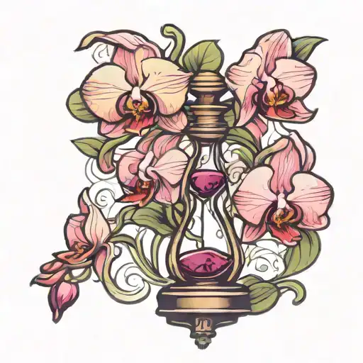 Orchid In An Hourglass