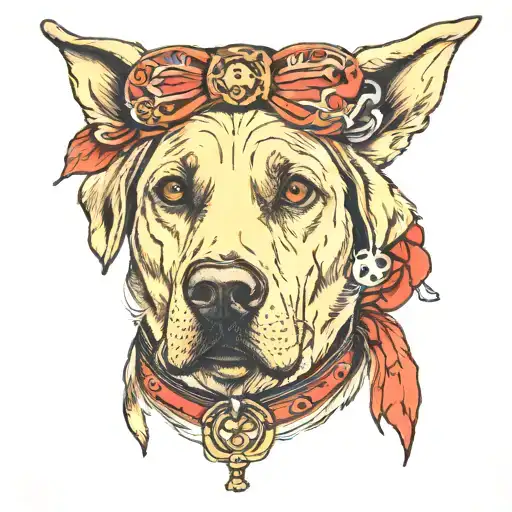 Labrador Ears And A Dog Collar